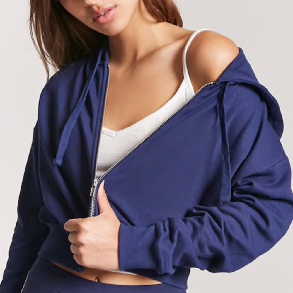 F21 Cropped Hoodie💙